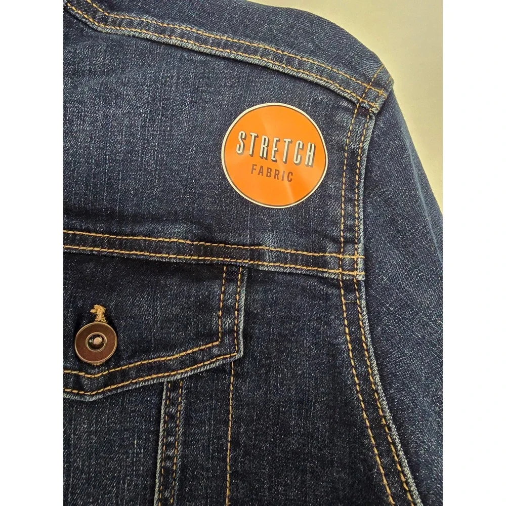 Children's Place Stretch Denim Jacket XL TG Adams‎ Wash Girls Blue Button Front